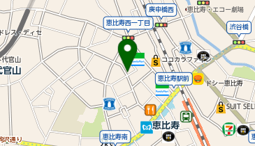 三井のカーシェアーズ 恵比寿西1丁目第1(自転車禁止)の地図画像