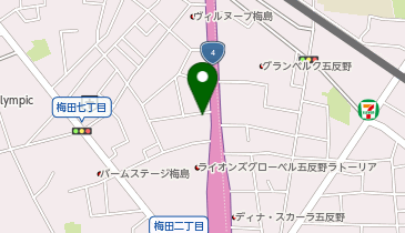 三井のカーシェアーズ リパーク足立梅田2丁目第2(自転車可)の地図画像
