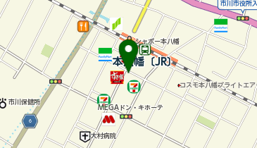 三井のカーシェアーズ リパーク本八幡駅前第3(自転車可)の地図画像