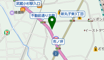 三井のカーシェアーズ リパーク川崎市ノ坪第4(自転車可)の地図画像