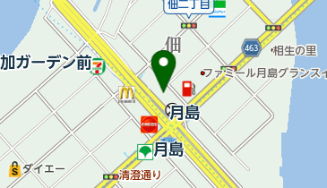 三井のカーシェアーズ 月島駅前第3(シスコンパーク月島月極駐車場)(自転車禁止)の地図画像