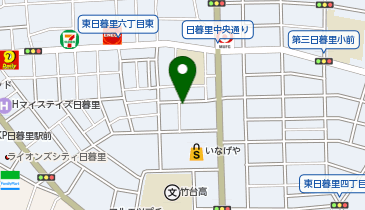 三井のカーシェアーズ リパーク東日暮里5丁目第2(自転車可)の地図画像