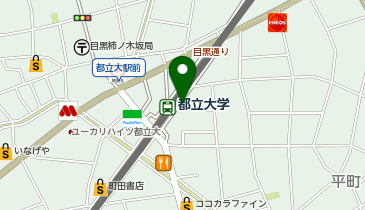 三井のカーシェアーズ リパーク都立大学駅前(自転車可)の地図画像