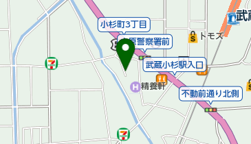 三井のカーシェアーズ リパーク川崎小杉町3丁目第2(自転車可)の地図画像