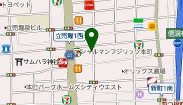 三井のカーシェアーズ リパーク立売堀1丁目(自転車禁止)の地図画像