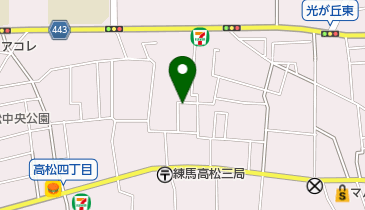 三井のカーシェアーズ リパーク練馬高松4丁目(自転車可)の地図画像