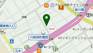 三井のカーシェアーズ リパーク川崎南町第3(自転車可)の地図画像