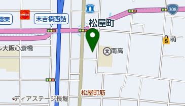 三井のカーシェアーズ リパーク松屋町駅南(自転車禁止)の地図画像