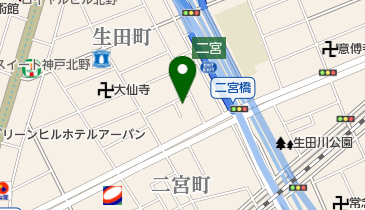 三井のカーシェアーズ リパーク神戸二宮町1丁目(自転車禁止)の地図画像