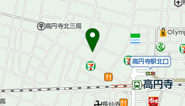 三井のカーシェアーズ リパーク高円寺北3丁目第4(自転車可)の地図画像