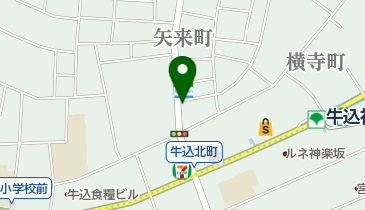 三井のカーシェアーズ リパーク新宿矢来町第2(自転車可)の地図画像