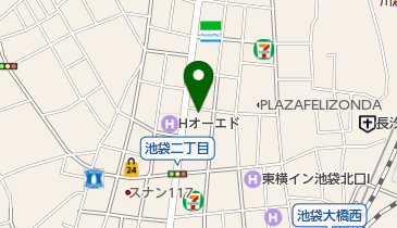 三井のカーシェアーズ リパーク池袋2丁目第5(自転車可)の地図画像