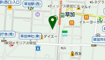 三井のカーシェアーズ リパーク草加駅西口第6(自転車可)の地図画像