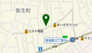 三井のカーシェアーズ リパーク中野弥生町3丁目第5(自転車可)の地図画像