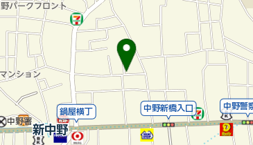 三井のカーシェアーズ リパーク中野中央3丁目第3(自転車可)の地図画像