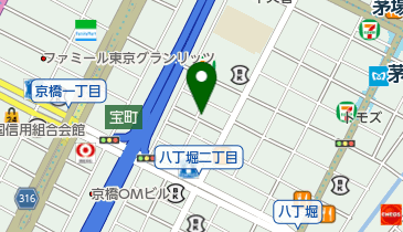 三井のカーシェアーズ リパーク日本橋兜町第5(自転車可)の地図画像