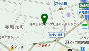 三井のカーシェアーズ 筑土八幡町第1(自転車禁止)の地図画像