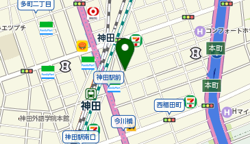 三井のカーシェアーズ リパーク神田駅前第4(自転車可)の地図画像