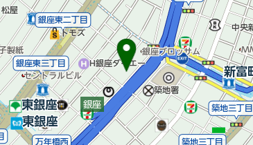 三井のカーシェアーズ リパーク銀座2丁目第4(自転車可)の地図画像