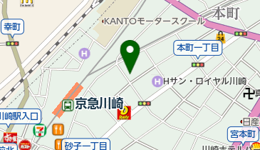 三井のカーシェアーズ リパーク川崎本町第9(自転車可)の地図画像