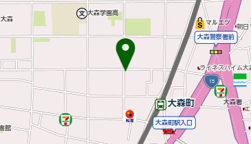 三井のカーシェアーズ 大森町駅前第1(自転車禁止)の地図画像