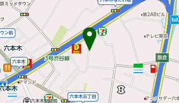 三井のカーシェアーズ シャンブル六本木(自転車禁止)の地図画像