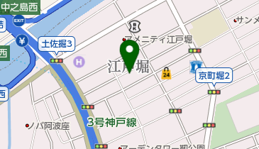 三井のカーシェアーズ リパーク江戸堀3丁目第2の地図画像