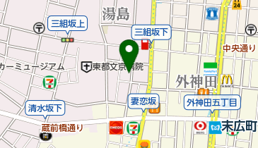 三井のカーシェアーズ リパーク湯島3丁目第11(自転車可)の地図画像