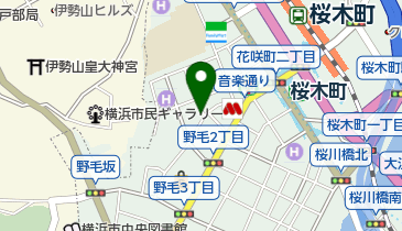三井のカーシェアーズ リパーク横浜野毛町3丁目第2(自転車可)の地図画像
