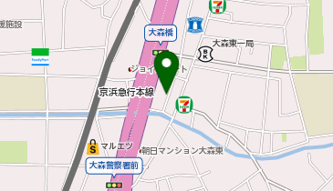 三井のカーシェアーズ 大森東1丁目(自転車禁止)の地図画像