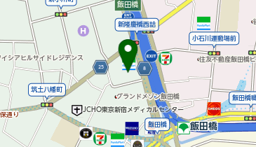 三井のカーシェアーズ 飯田橋MFビル(自転車禁止)の地図画像