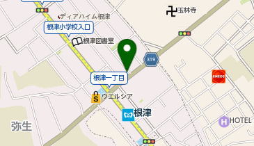 三井のカーシェアーズ リパーク根津駅前(自転車可)の地図画像