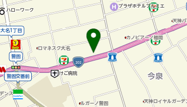 三井のカーシェアーズ リパーク大名1丁目第8(自転車禁止)の地図画像