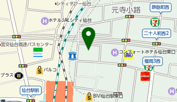 三井のカーシェアーズ リパーク仙台駅東口第5(自転車禁止)の地図画像