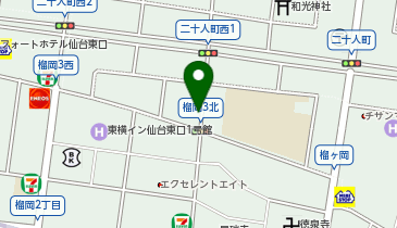 三井のカーシェアーズ リパーク仙台榴ケ岡(自転車禁止)の地図画像