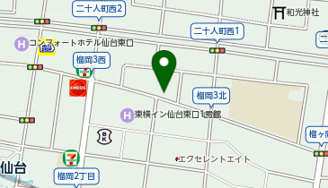 三井のカーシェアーズ リパーク仙台東九番丁(自転車禁止)の地図画像