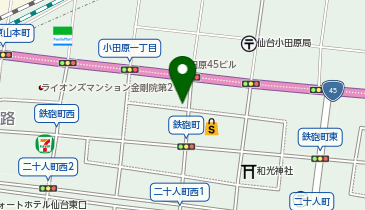 三井のカーシェアーズ リパーク仙台小田原広丁(自転車禁止)の地図画像