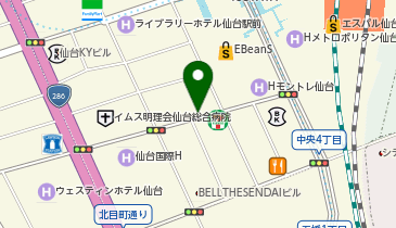 三井のカーシェアーズ リパーク仙台セントラル第1(自転車禁止)の地図画像