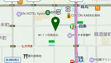 三井のカーシェアーズ リパーク室町通綾小路南(自転車禁止)の地図画像