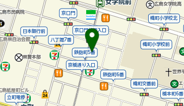 三井のカーシェアーズ リパーク広島鉄砲町第4(自転車禁止)の地図画像