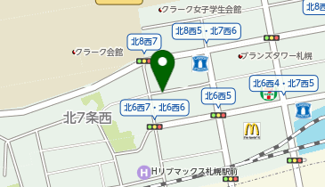 三井のカーシェアーズ リパーク札幌北7西6第2(自転車禁止)の地図画像