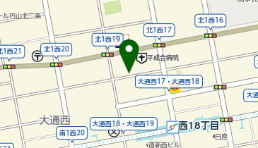 三井のカーシェアーズ リパーク札幌北1西18(自転車禁止)の地図画像