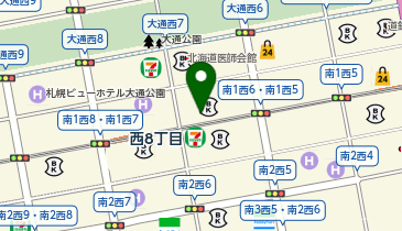 三井のカーシェアーズ リパーク札幌南1西6(自転車禁止)の地図画像