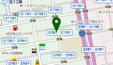 三井のカーシェアーズ リパーク札幌北10西2第2(自転車禁止)の地図画像