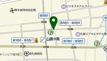三井のカーシェアーズ リパーク札幌南8西6(自転車禁止)の地図画像