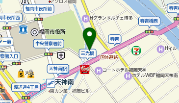 三井のカーシェアーズ リパーク西中洲第4(自転車禁止)の地図画像
