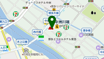 三井のカーシェアーズ リパーク中洲第5(自転車禁止)の地図画像