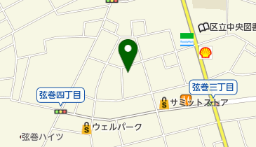 三井のカーシェアーズ 弦巻4丁目第3(自転車禁止)の地図画像