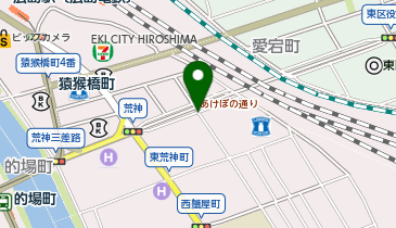 三井のカーシェアーズ リパーク広島東荒神町(自転車禁止)の地図画像