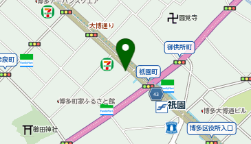 三井のカーシェアーズ リパーク冷泉町(自転車禁止)の地図画像